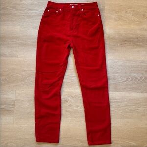 Re/Done Red Velvet Jeans